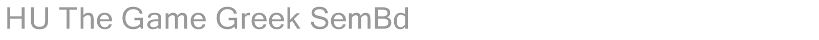 Hu The Game font preview